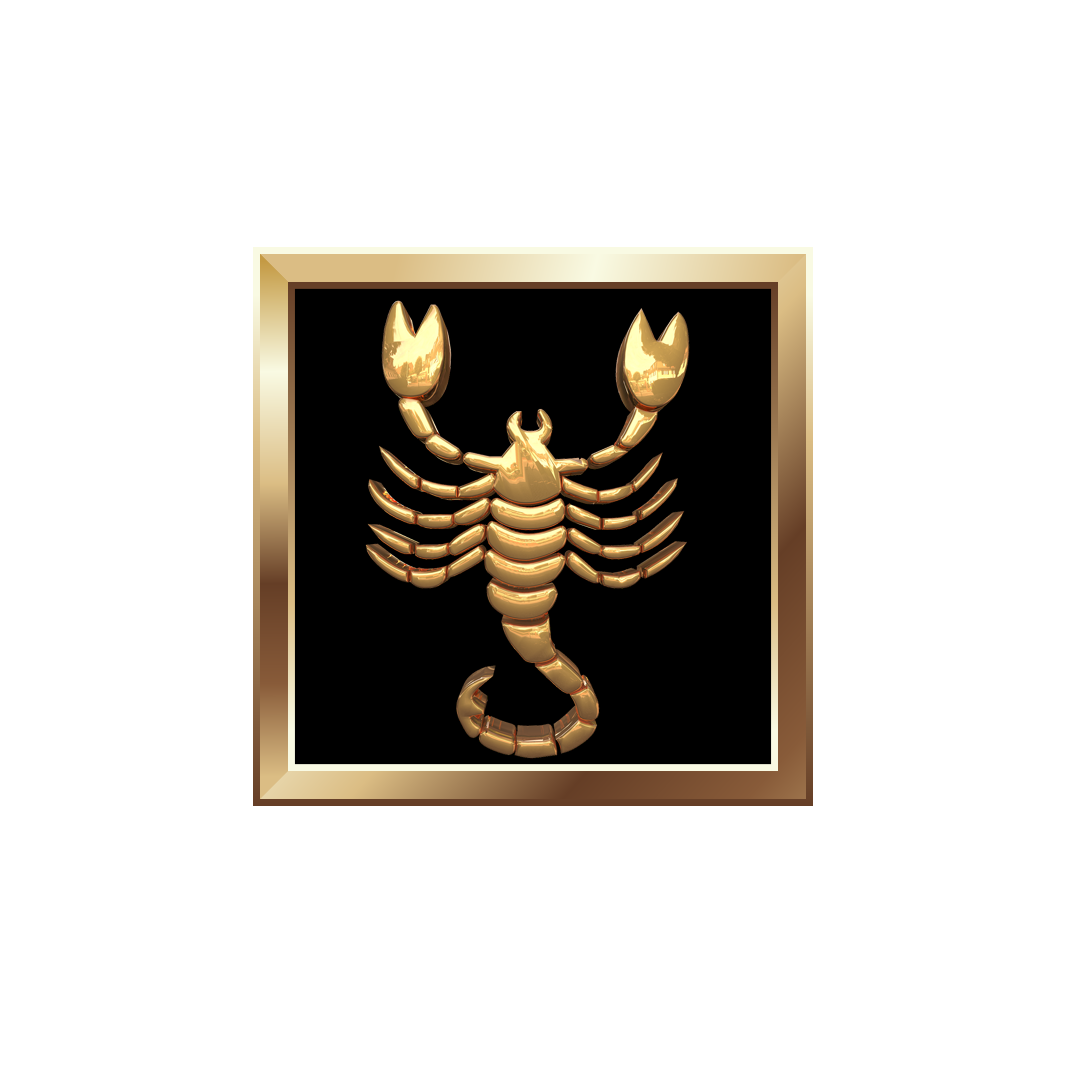 Scorpio gold symbol png, gold Scorpio png, Scorpio gold PNG image, zodiac Scorpio transparent png images download